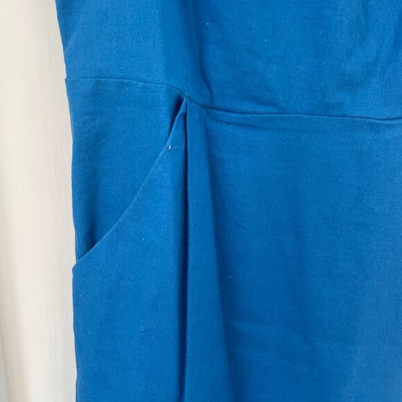 Pim & Larkin Lined Dress Linen Cotton Blend Size Medium - Picture 3 of 6